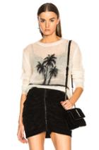 Saint Laurent Sunset Print Mohair Sweater In Neutral
