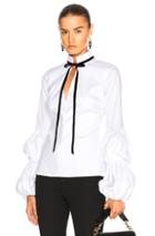 Caroline Constas Yasmin Blouse In White