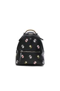 Fendi Mini Zaino Backpack In Black,floral