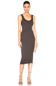 Enza Costa Rib Tank Dress In Green