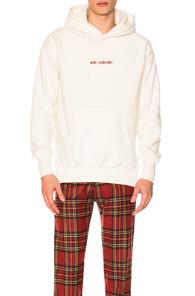 Aime Leon Dore Branded Polar Fleece Kanga Hoodie In White