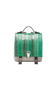 Proenza Schouler Small Exotic Stripe Courier Backpack In Green,black,animal Print