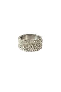 Magda Butrym Large Zirconia Ring In Metallics