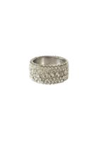Magda Butrym Large Zirconia Ring In Metallics