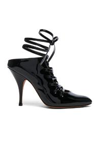 Givenchy Patent Leather Lace Up Heels In Black