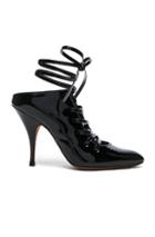 Givenchy Patent Leather Lace Up Heels In Black