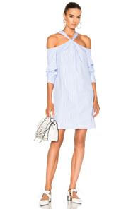 Rag & Bone Long Sleeve Collingwood Dress In Blue,stripes