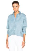 Rag & Bone/jean Embroidered Boyfriend Top In Blue