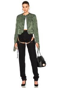 J.w. Anderson Cropped Corded Jacket In Green