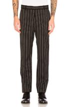 Alexander Mcqueen Stripe Wool Pant In Black,gray,stripes