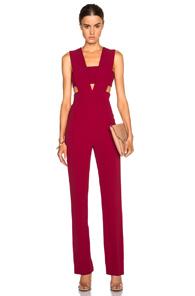 Cushnie Et Ochs Stretch Cady Jumpsuit In Red