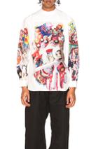 Comme Des Garcons Homme Plus Broad Ink Jet Print Shirt In White