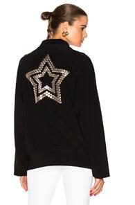 Norma Kamali Stud Star Bomber Jacket In Black