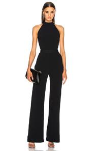 Brandon Maxwell Bow Back Jumpsuit In Black
