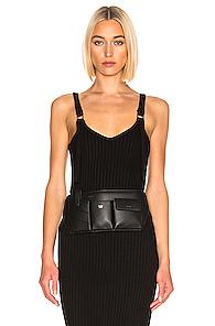 The Range Framed Rib Strap Tank In Black