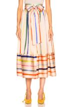Silvia Tcherassi Tomillo Skirt In Neutral,stripes