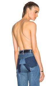 T By Alexander Wang Crisscross Back Bodysuit In White