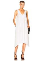 James Perse Double V Dress In White