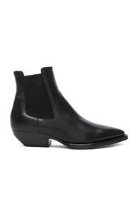 Saint Laurent Theo Leather Chelsea Boots In Black