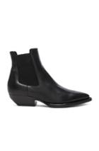 Saint Laurent Theo Leather Chelsea Boots In Black