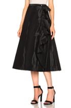 Tome Taffeta A Line Ruffle Skirt In Black