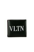 Valentino Logo Wallet In Black