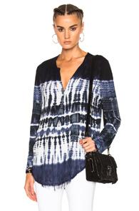 Raquel Allegra Henley In Blue,ombre & Tie Dye,white