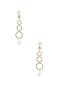 Alessandra Rich Pearl Ring Earrings In Metallics