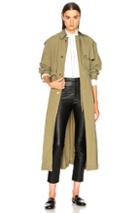 Isabel Marant Lawney Trench Coat In Green