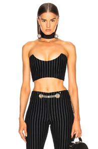Miaou Mia Bra Top In Black,blue,stripes