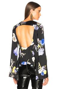 Acne Studios Bahari Blouse In Black,floral
