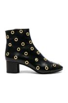 Isabel Marant Eyelet Leather Danay Ankle Boots In Black