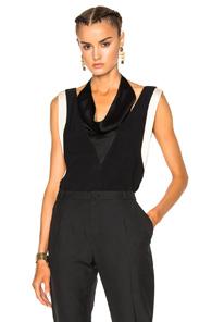 Lanvin Drape Top In Black