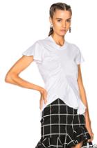Marques ' Almeida Jersey Skewed Gathered Front T-shirt In White