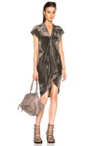Rick Owens Velvet Kite Carapace Tunic In Gray,brown