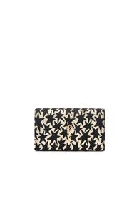 Saint Laurent Lurex Monogram Chain Wallet In Black,metallics,geometric Print