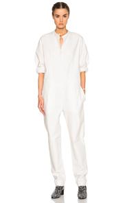 Isabel Marant Nuk Chic Popeline Jumpsuit In White