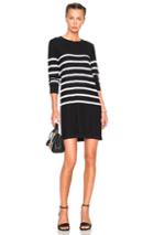 A.p.c. Seberg Knit Dress In Black,stripes