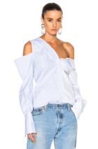 Monse Striped Cotton Shirt In Blue,stripes,white