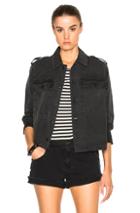Amo Army Shirt Jacket In Black,gray