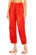 Raquel Allegra Satin Sweatpant In Red
