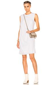 James Perse Tucked Shift Dress In White
