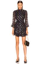 Saloni Marissa Mini Dress In Black,polka Dots