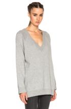 T By Alexander Wang V-neck Sweater In Gray