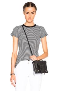 R13 Crew Baby Tee In Black,stripes