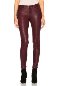 Frame Denim Skinny De Jeanne In Red