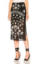 Altuzarra Zeramika Tiny Floral Embroidered Skirt In Black