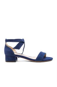 Alexandre Birman Suede Atena Block Sandals In Navy