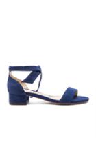 Alexandre Birman Suede Atena Block Sandals In Navy