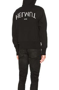 Helmut Lang Logo Hack Hoodie In Black